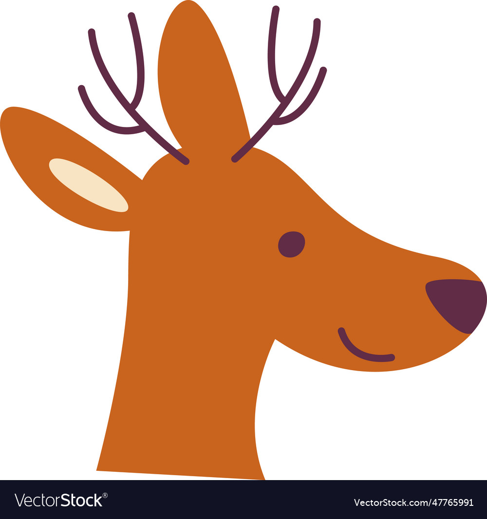 Deer animal head Royalty Free Vector Image - VectorStock