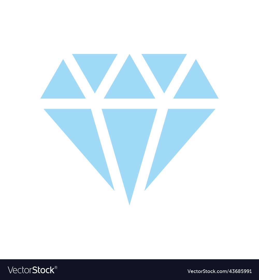 Diamond blue icon shape flat sign design