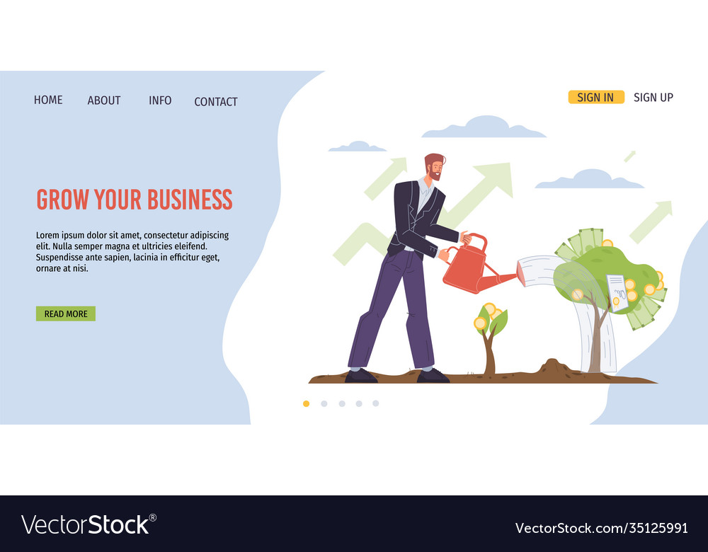 Flat cartoon character make profitfinancial