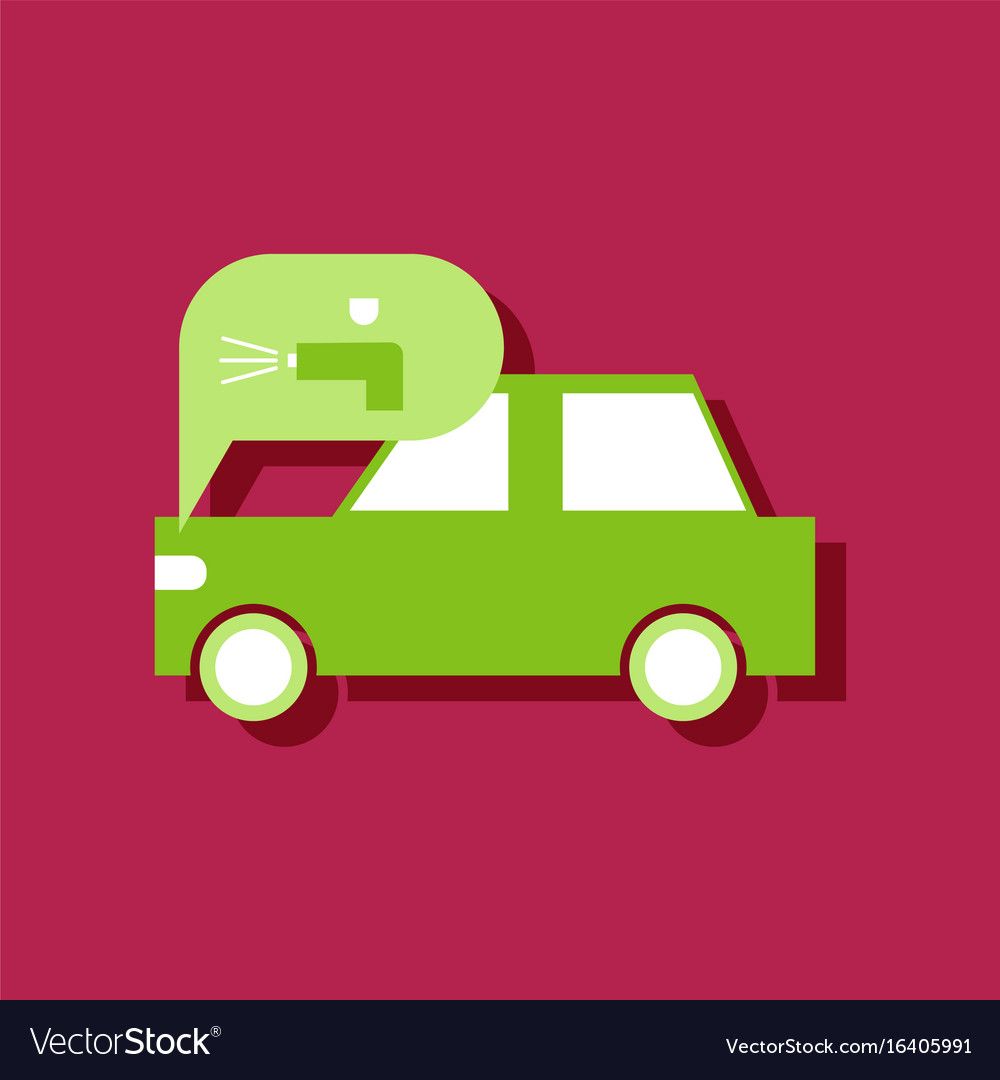 Flat icon design collection car and sound signal