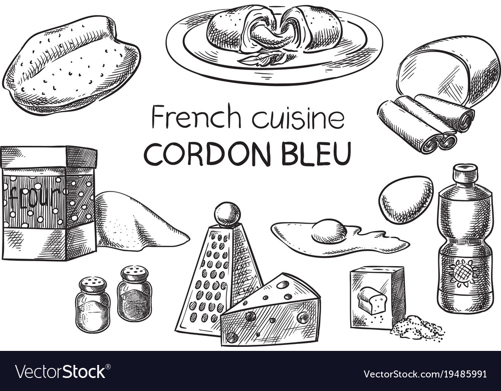 French cuisine Royalty Free Vector Image - VectorStock