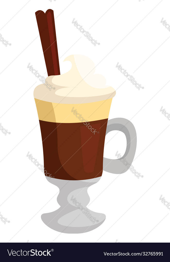 Glace drink on white background