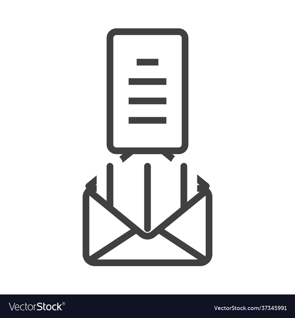 Icon for sending a document mail an image vector image Icon for sending a document mail an image