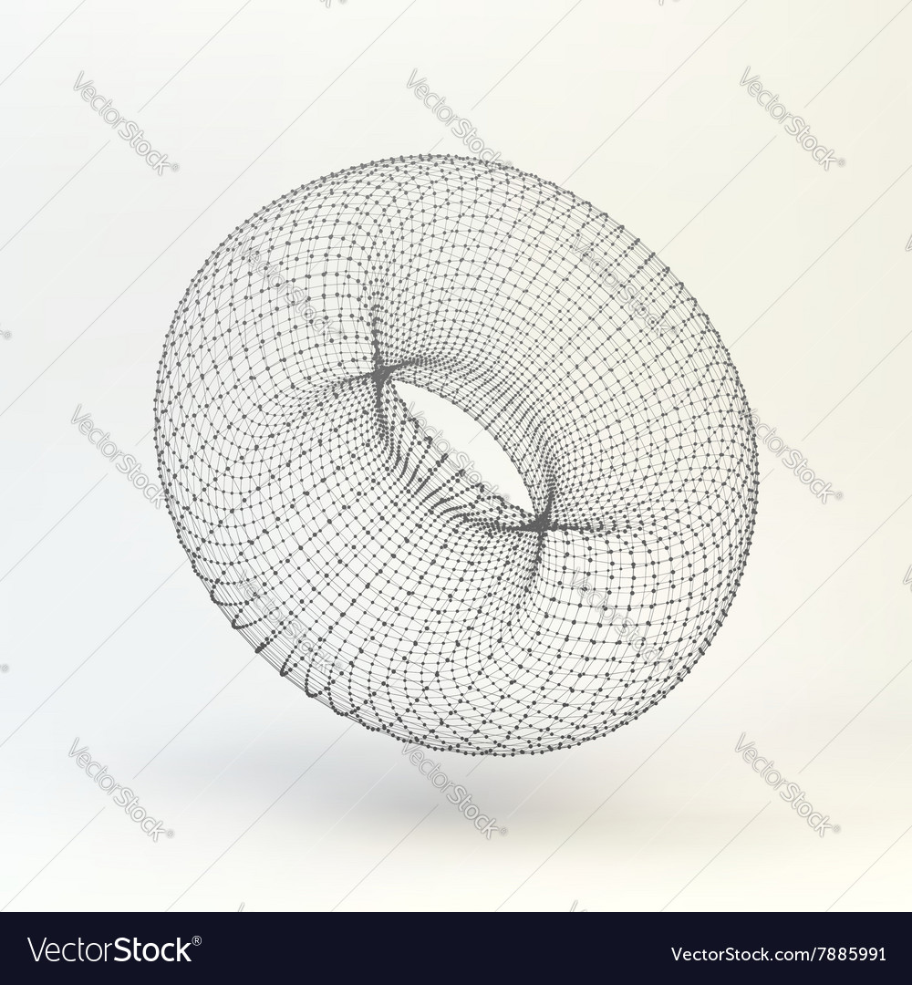 Torus molecular lattice connection structure 3d