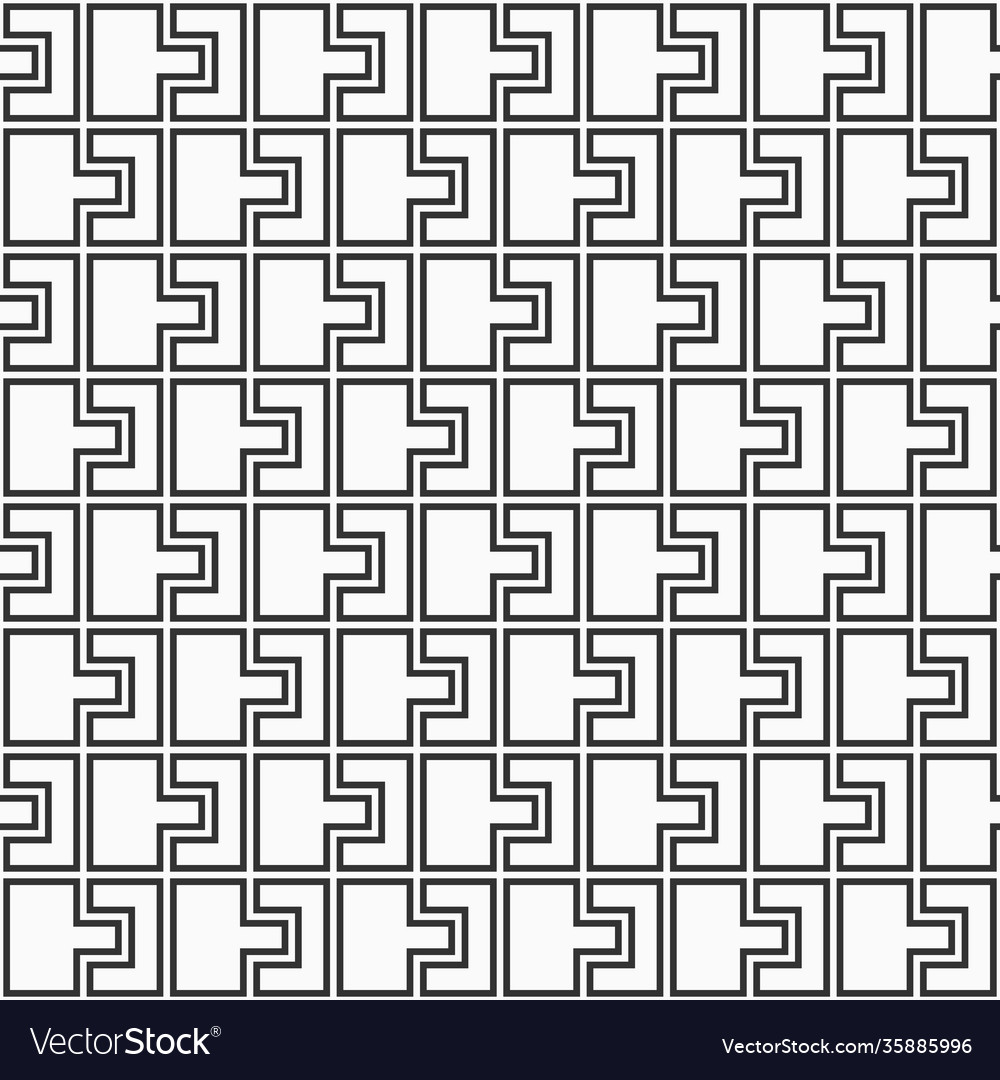 Abstract seamless pattern interlocking shapes vector image Abstract seamless pattern interlocking shapes