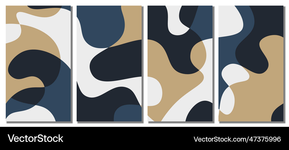 Abstract wavy set background background Royalty Free Vector