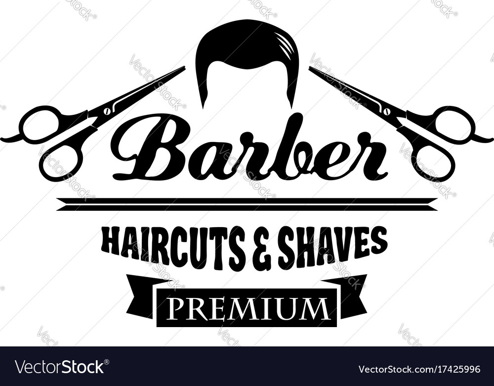 Barber Shop Symbol Or Hair Salon Emblem Design Vector Image