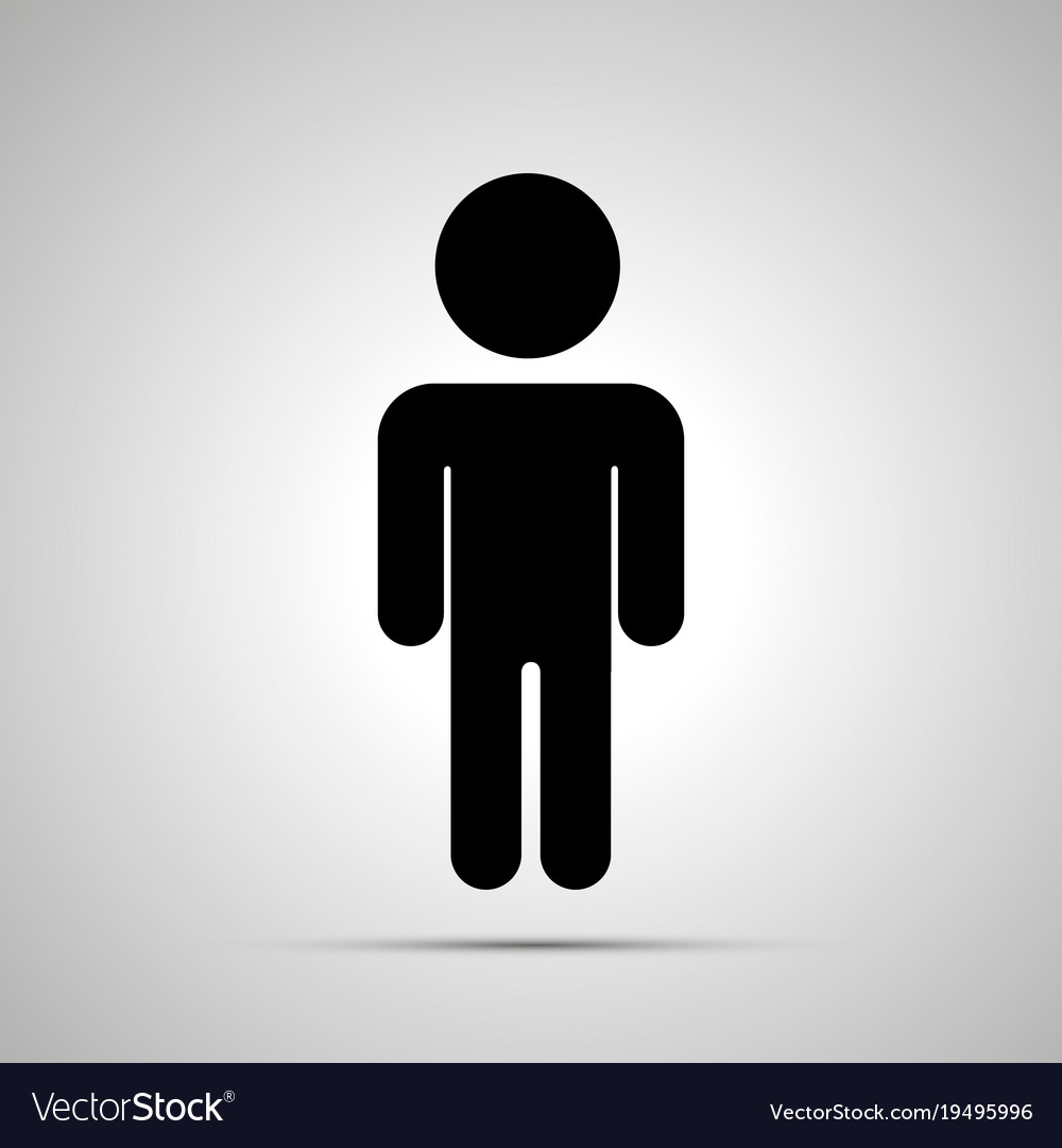 Download Boy silhouette simple black child icon Royalty Free Vector