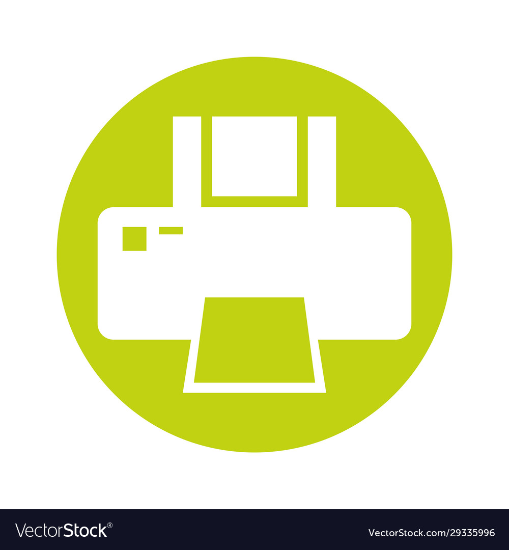 Computer printer hardware device isolated icon