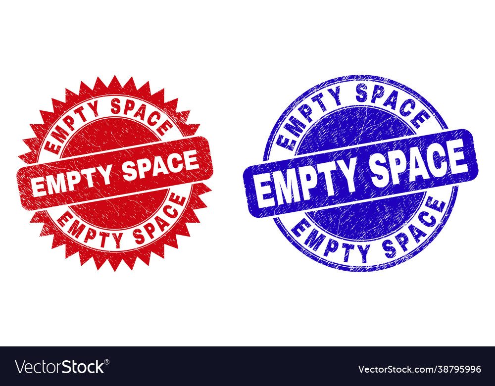 Empty space rounded and rosette seals with unclean