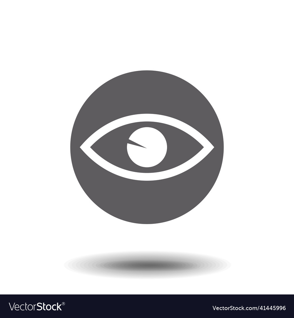 Eye icon flat design style Royalty Free Vector Image