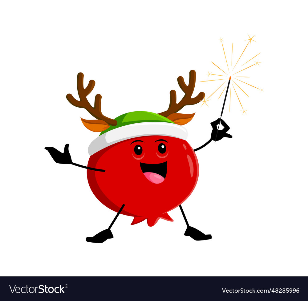 Festive Cranberry Character with Sparkler