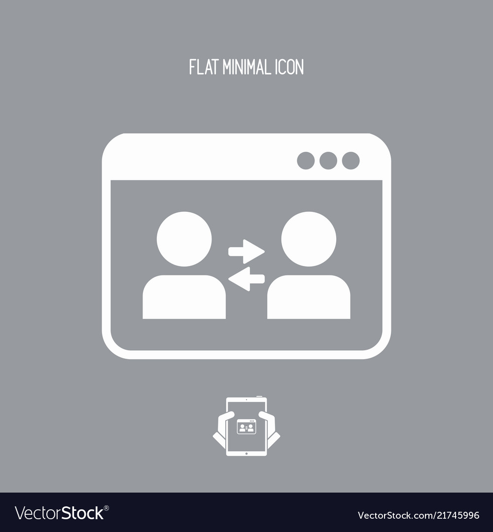 Network user - flat minimal icon