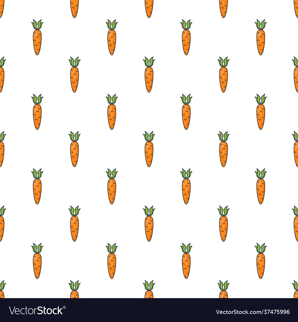 Seamless pattern with carrots image vertically Vector Image Seamless pattern with carrots image vertically