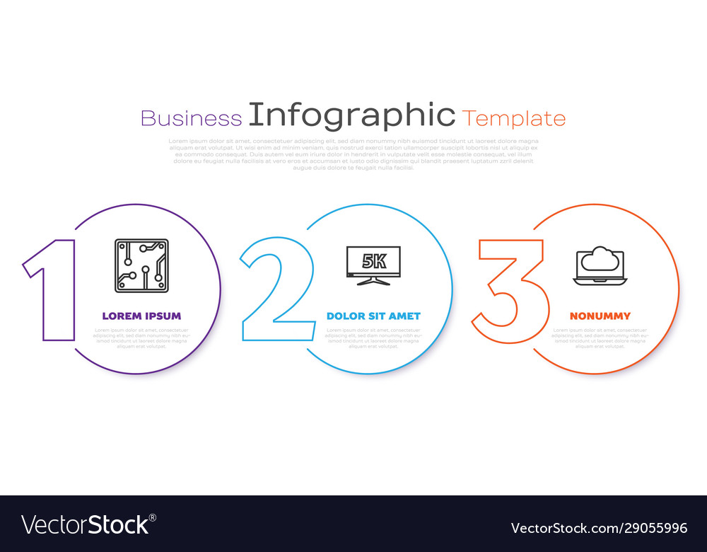 Set line processor monitor display with 5k video vector image Set line processor monitor display with 5k video