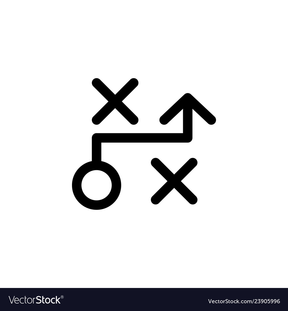 Tactics game icon element chess vector image Tactics game icon element chess