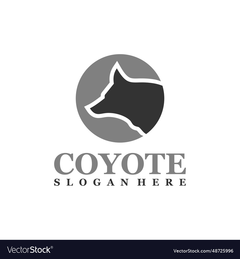 Wolf Kopf Logo Design Coyote