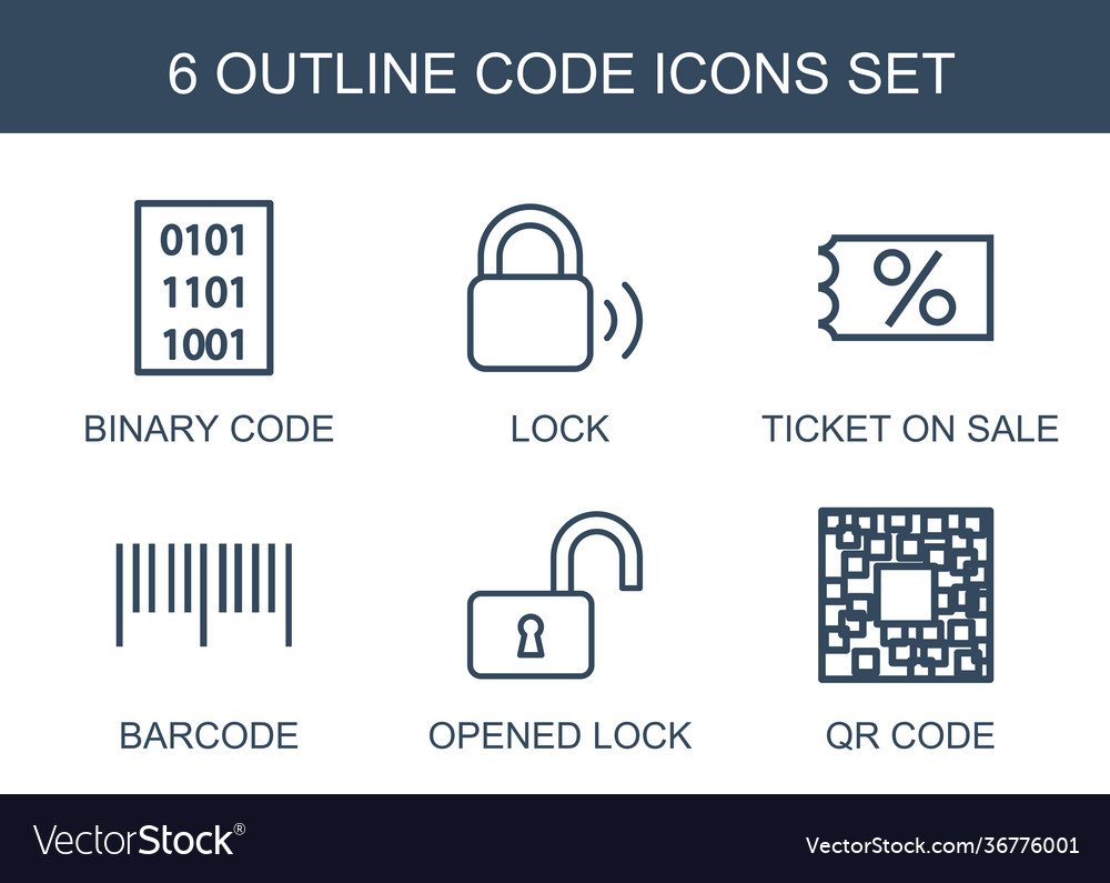 6 code icons