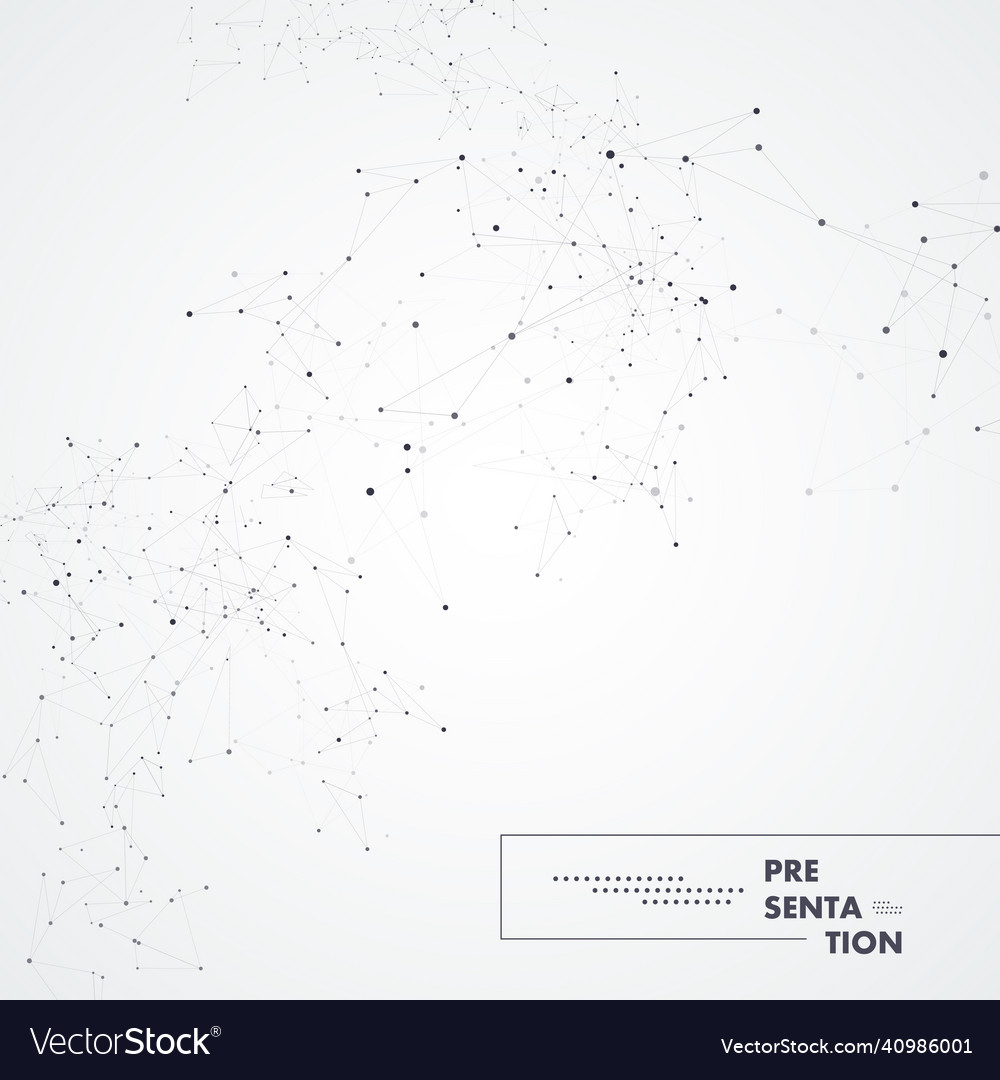 Abstract polygonal design with connecting dots vector image Abstract polygonal design with connecting dots