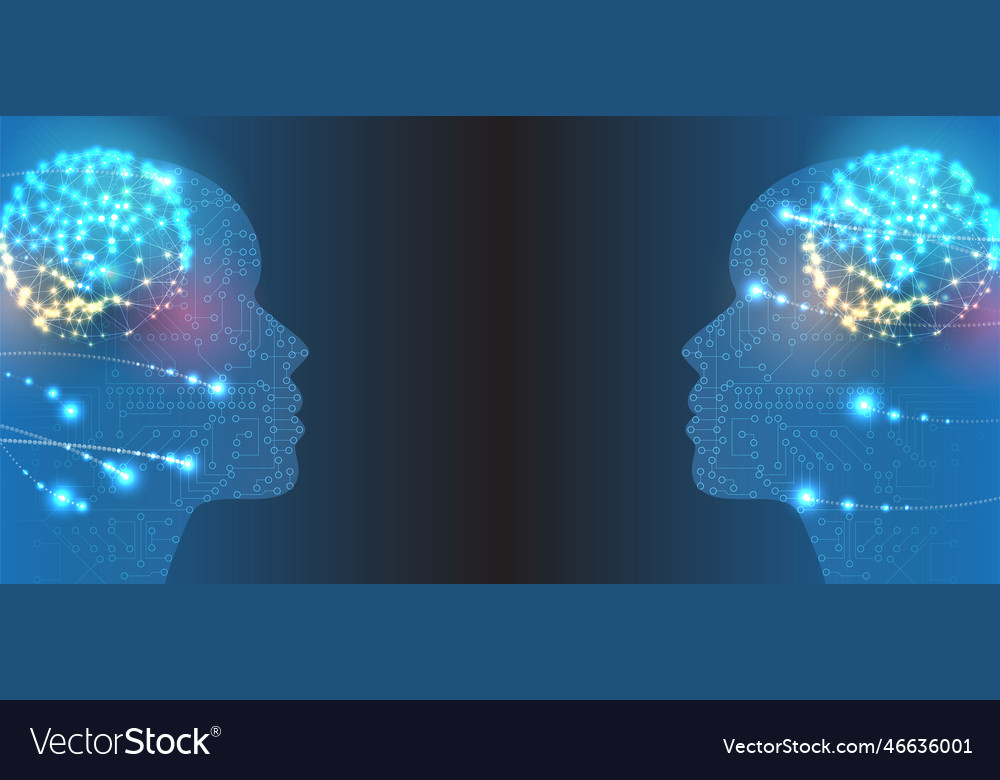 Artificial intelligence technology web background Vector Image Artificial intelligence technology web background