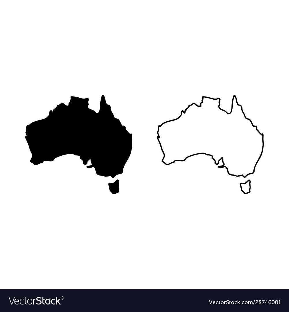 Australia map on white background