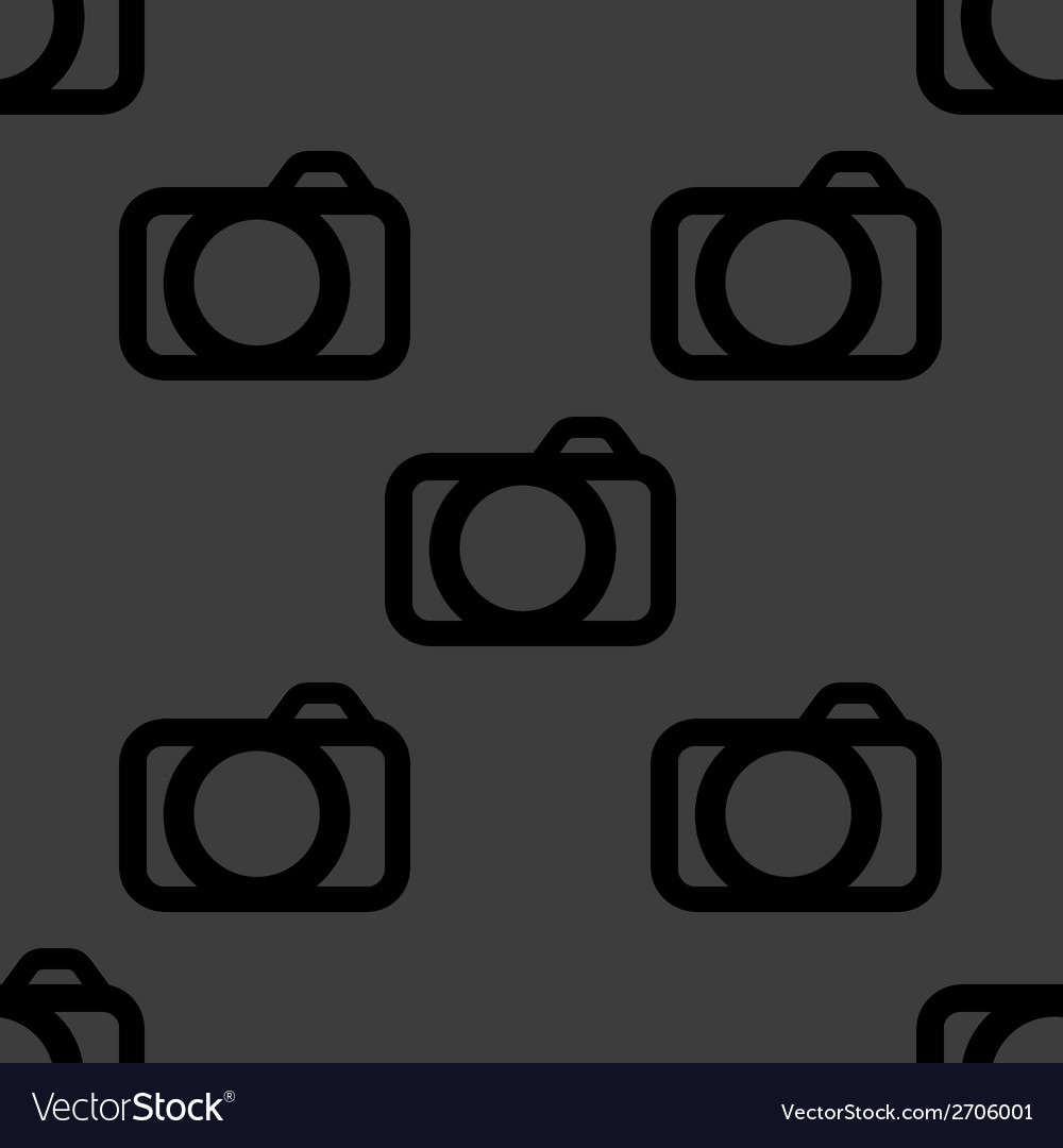 Camera web icon flat design seamless pattern