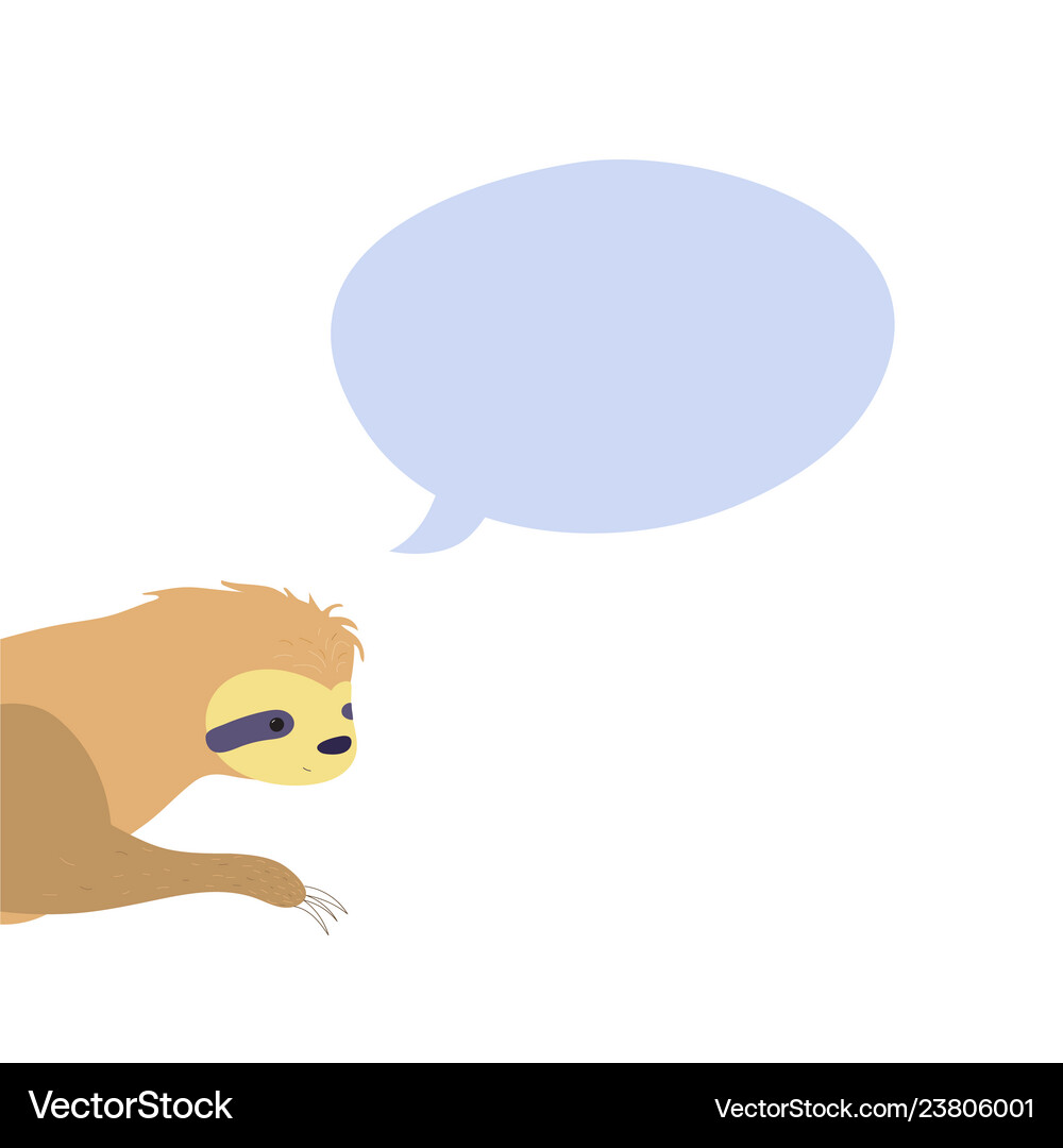 Cute character sloth Royalty Free Vector Image