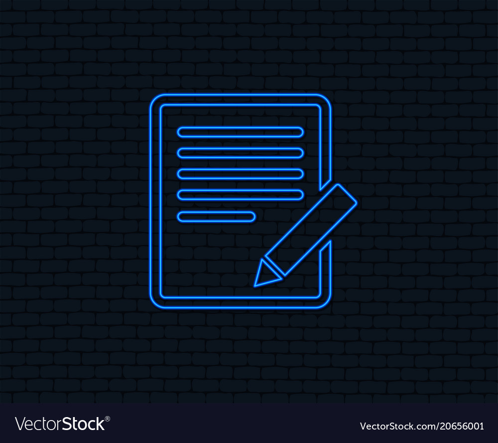 Edit document sign icon content button