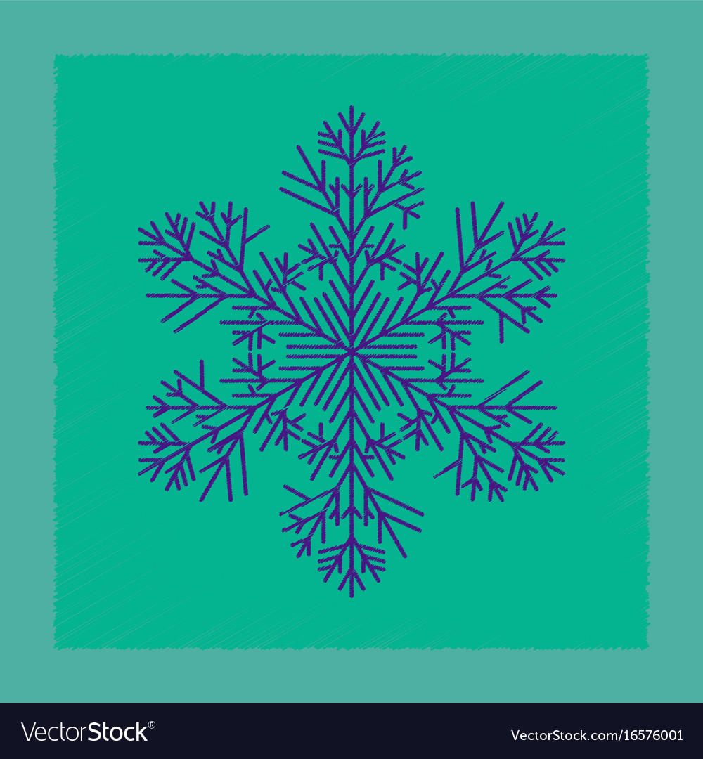 Flat shading style icon snowflake