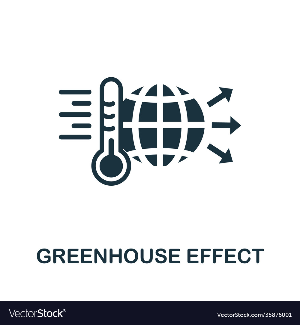 Greenhouse Effect Icon Simple Element From Global Vector Image