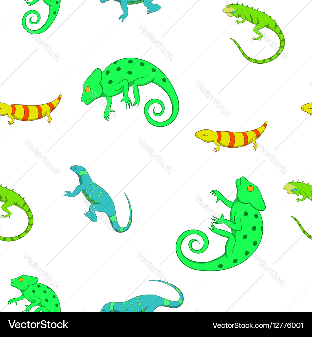 Lizard pattern cartoon style Royalty Free Vector Image