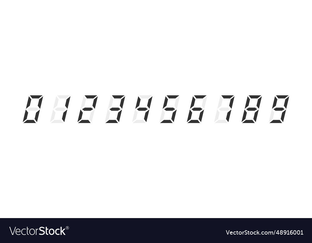 Number of calculating machine digital electronic vector image Number of calculating machine digital electronic