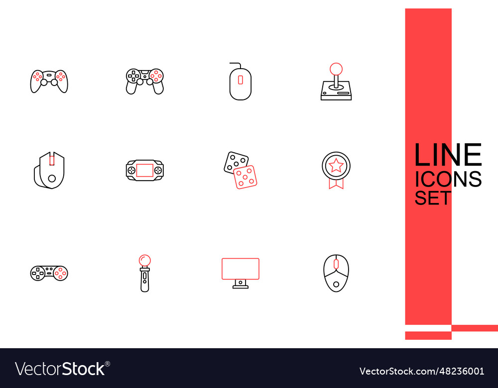 Zeile Computer Maus Monitor vr Controller vector image Zeile Computer Maus Monitor vr Controller