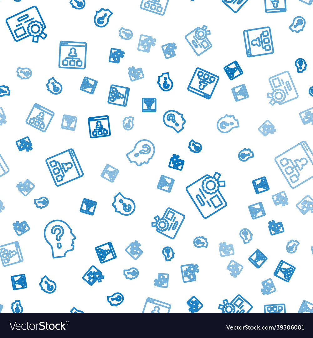 Set line head with question mark certificate vector image Set line head with question mark certificate