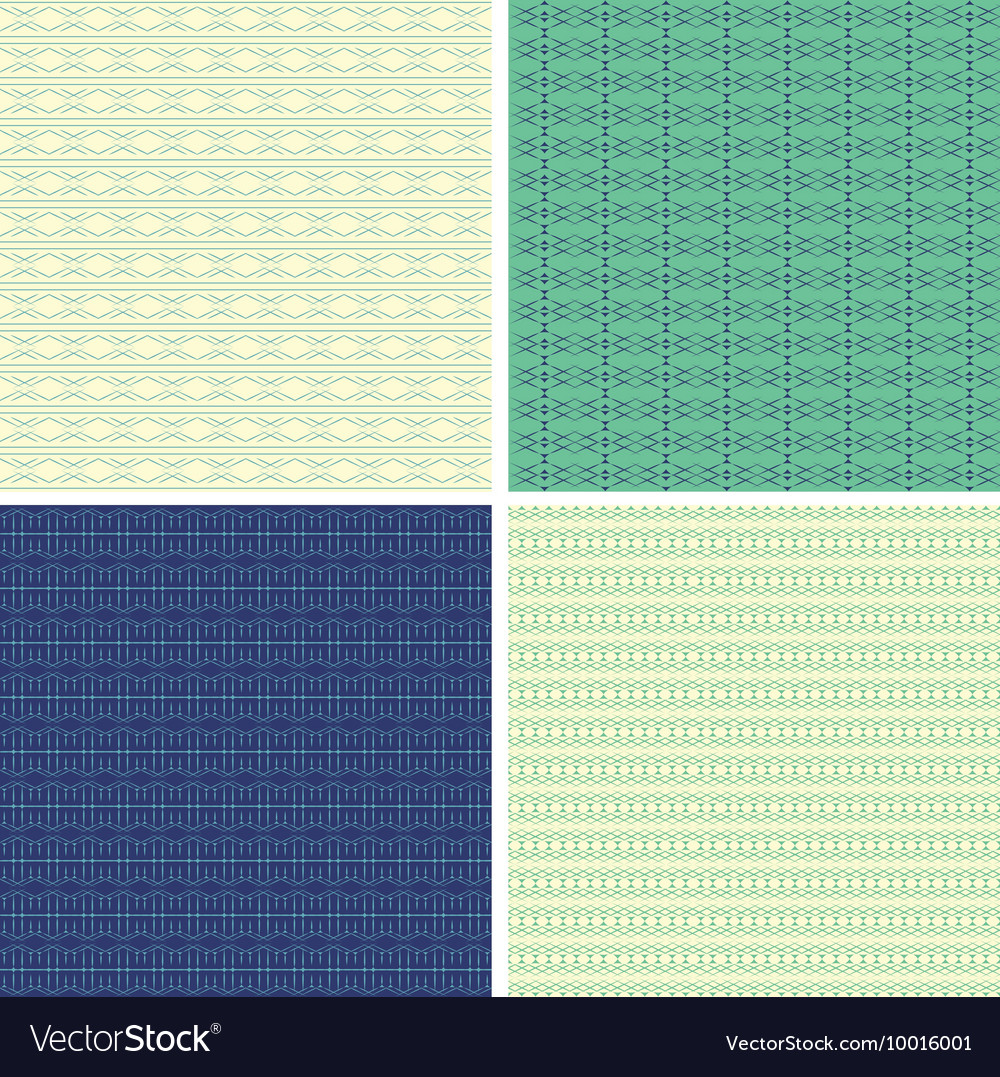 Set of 4 abstract ornamental seamless patterns