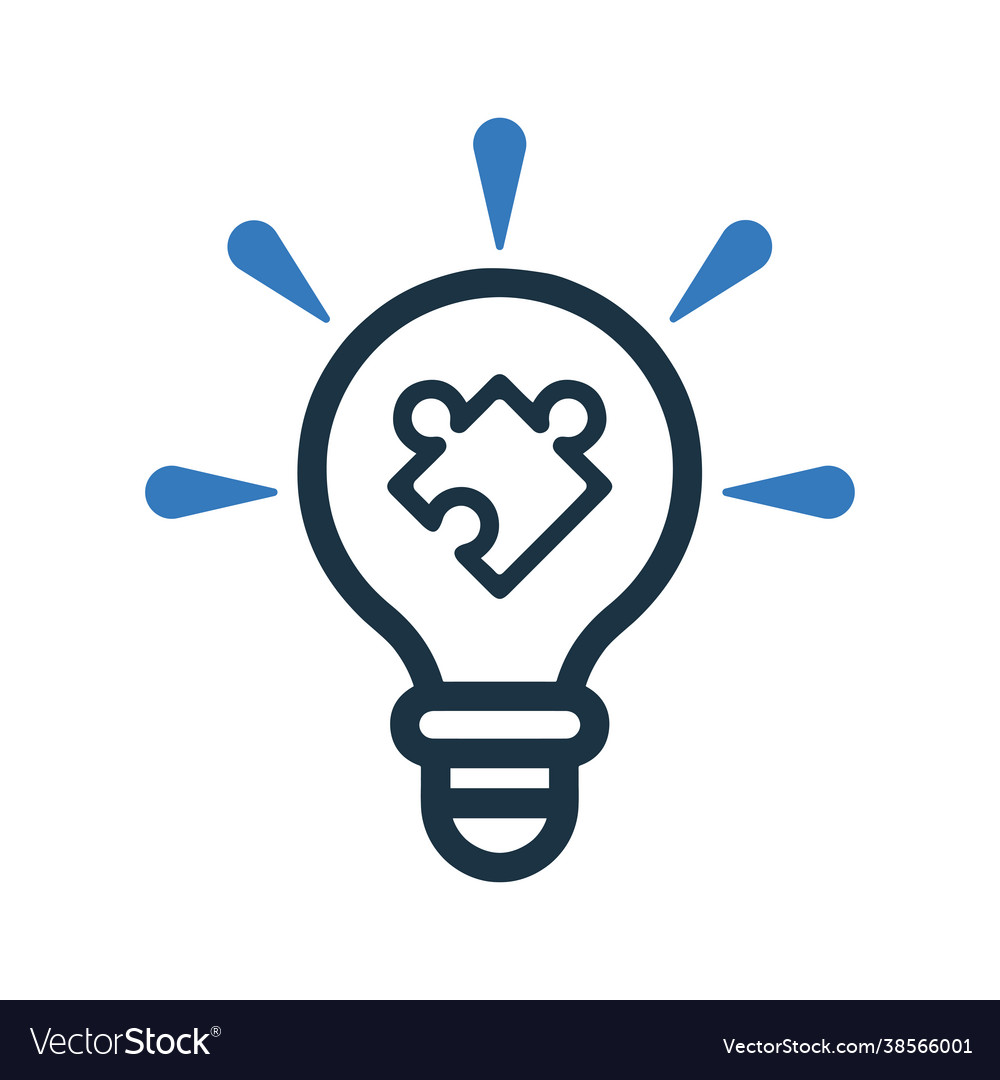 Solution puzzle icon simple editable design