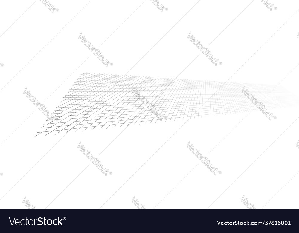 Tilted skew 3d grid mesh vector image Tilted skew 3d grid mesh