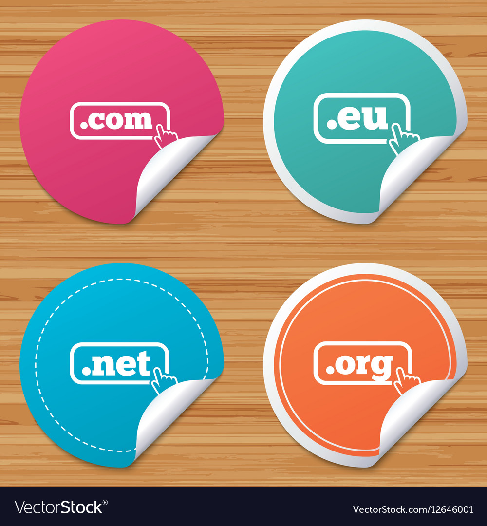 Top-level domains signs com eu net and org