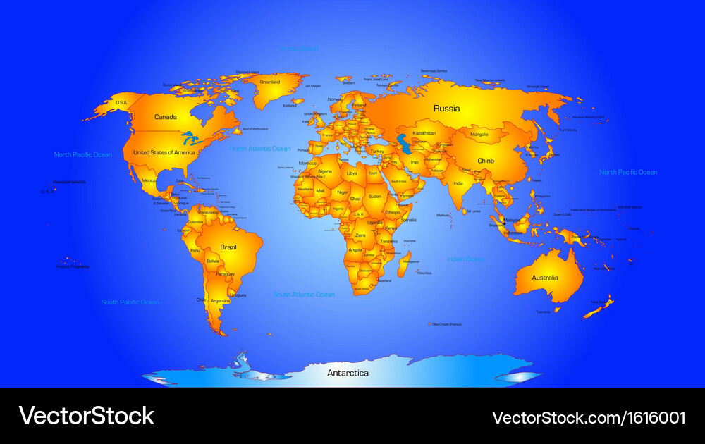 World map Royalty Free Vector Image - VectorStock