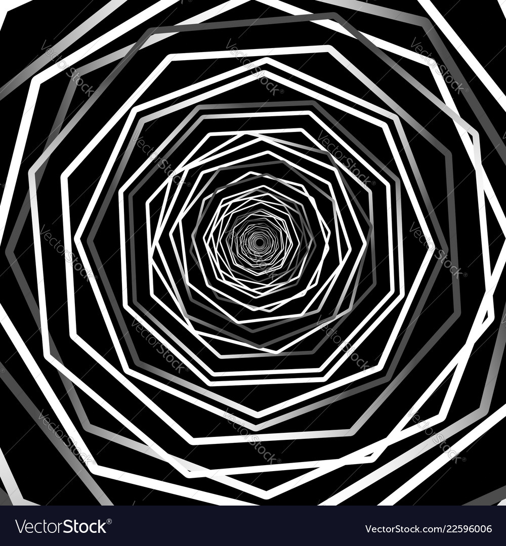 Abstract background with random rotating octagon