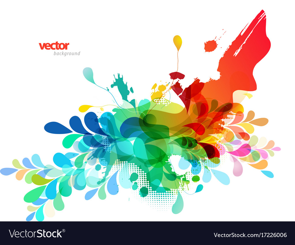 Abstract colored background with different shapes