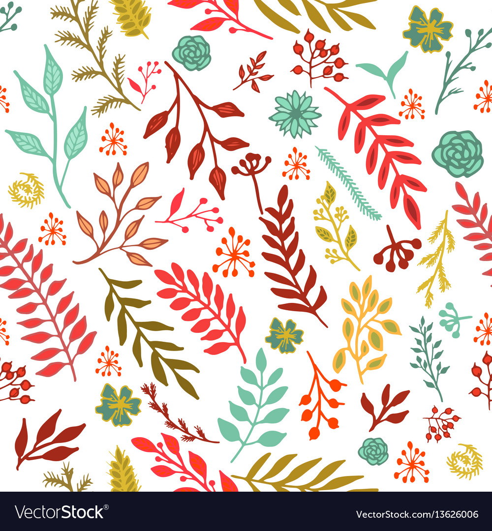 Autumn Leaf Branch Pattern