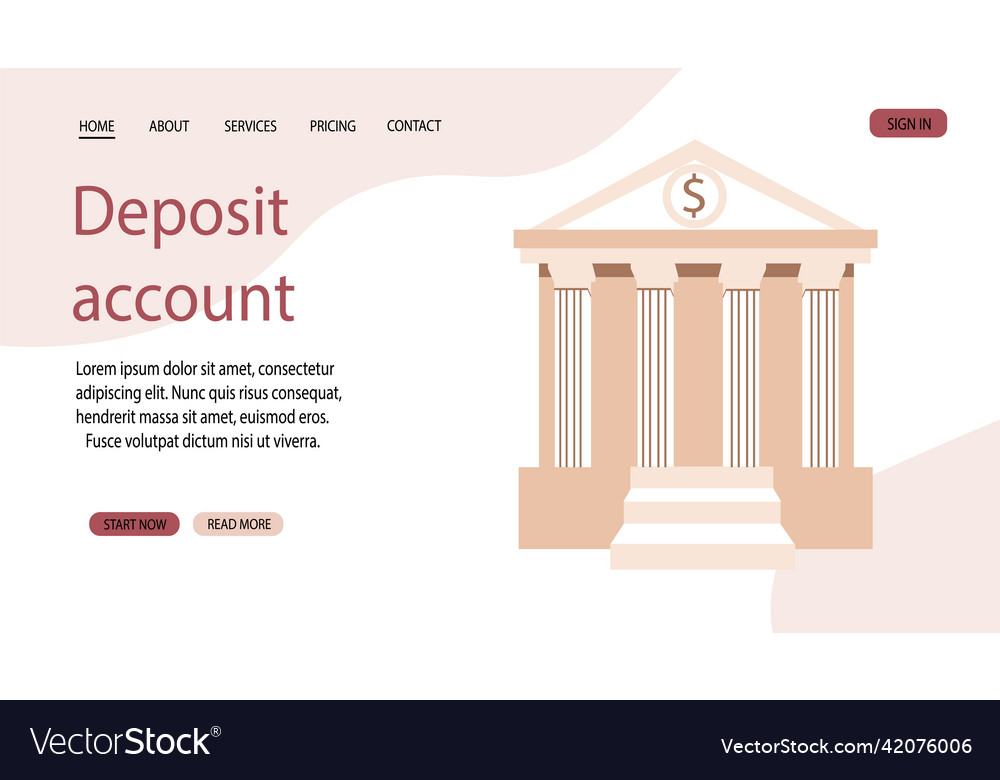 Bank is a building with columns vector image Bank is a building with columns