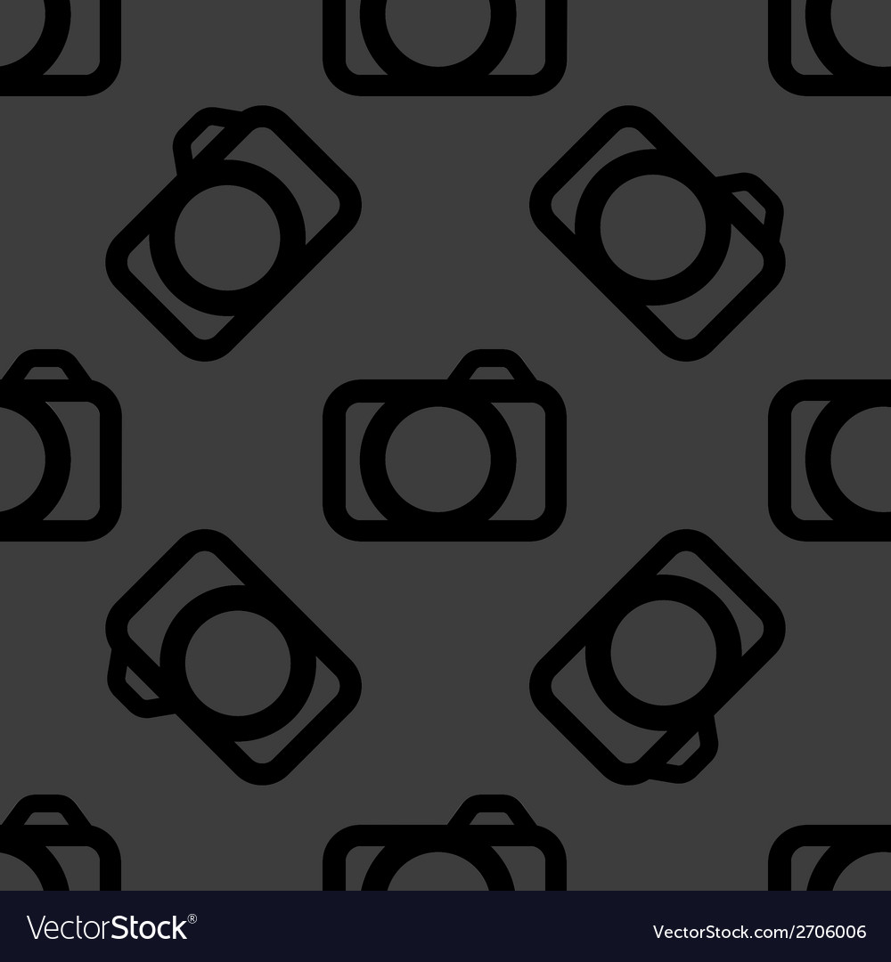 Camera web icon flat design seamless pattern