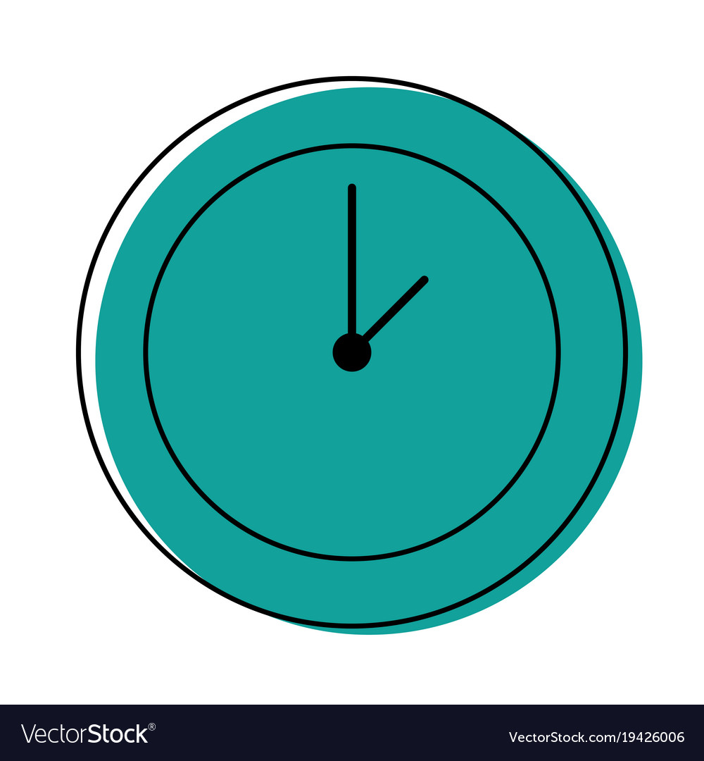 Color circle wall clock time object