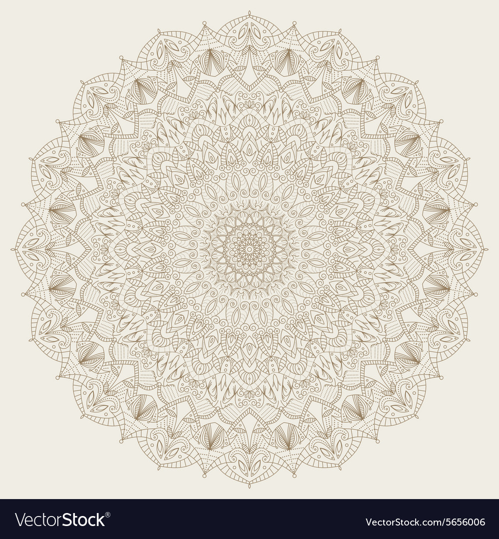 Complex detailed mandala - round ornament