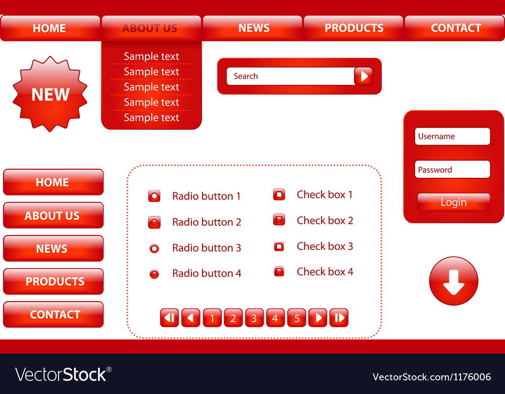 Design elements for website