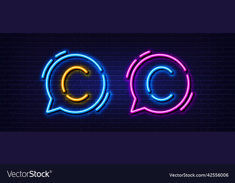 Initial letter c icon line typography character vector image Initial letter c icon line typography character