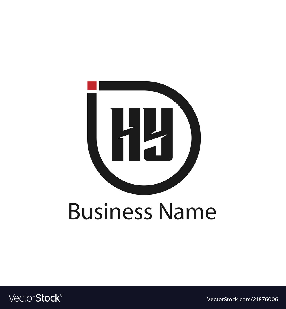 Initial letter hy logo template design