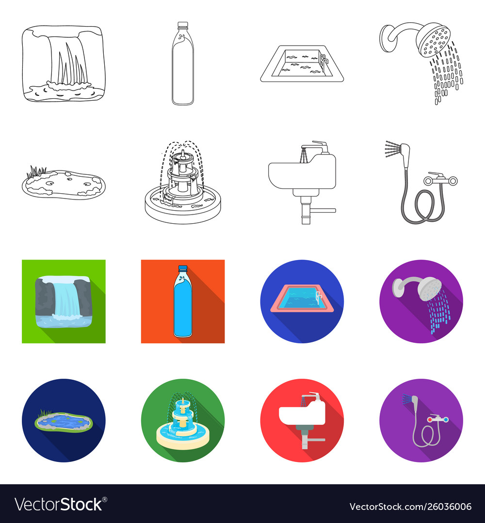 Isolated object water and drop sign set